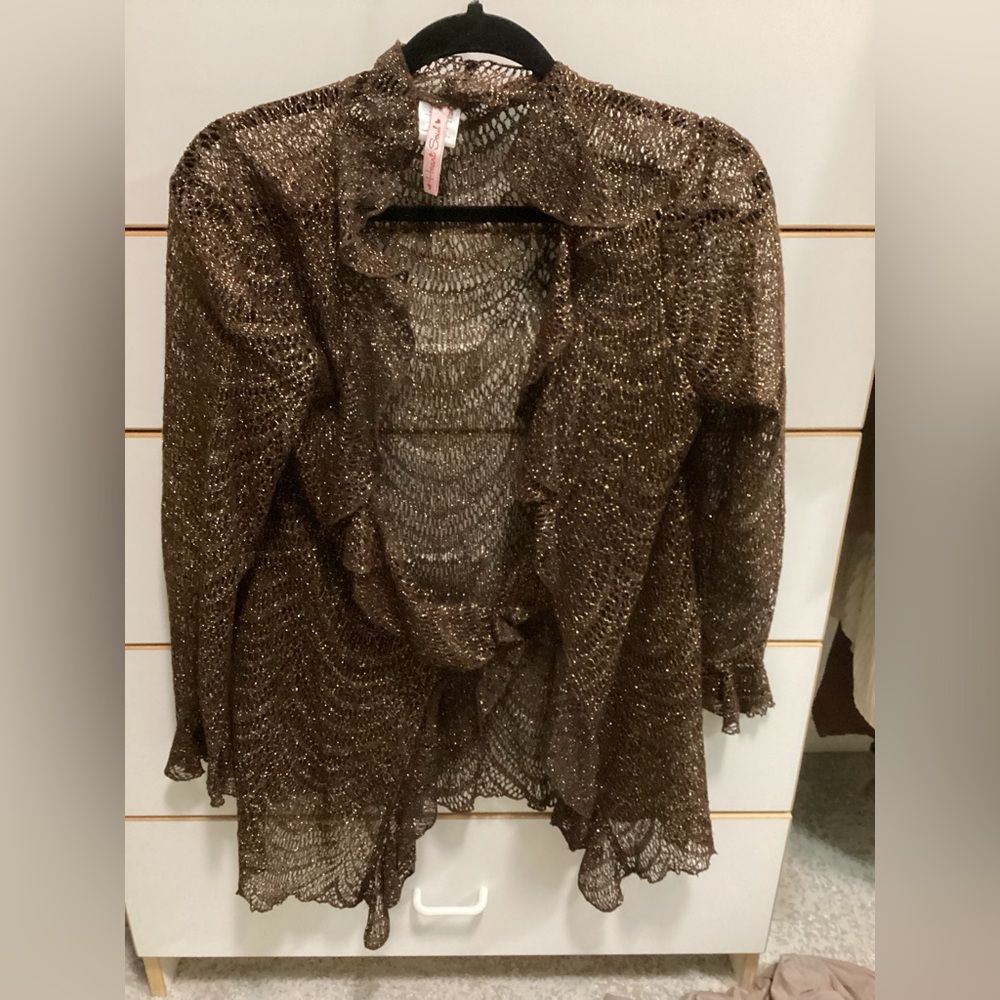 💥 Brown metallic cardigan 💥